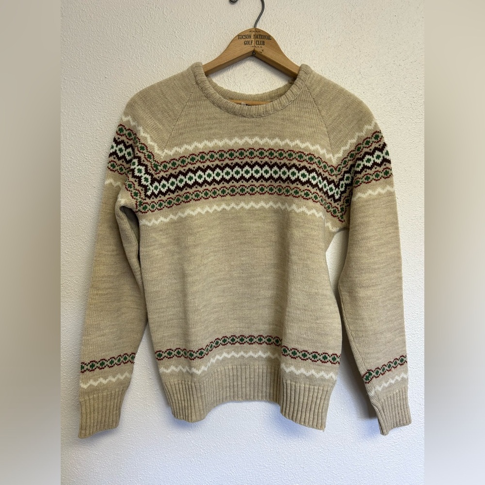 Vintage Wool Faire Isle Sweater Size Small